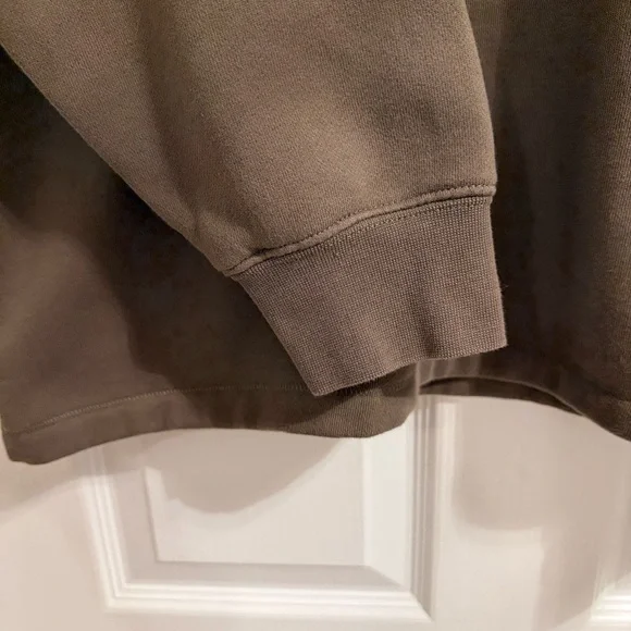 FEAR OF GOD ESSENTIALS Oversized Taupe-Brown Mockneck Sweatshirt COPY - Picture 6 of 8